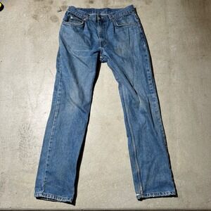 Vintage Levis 505 Jeans Mens 34x32 Blue Denim Straight Leg Orange Tab Skater 00s